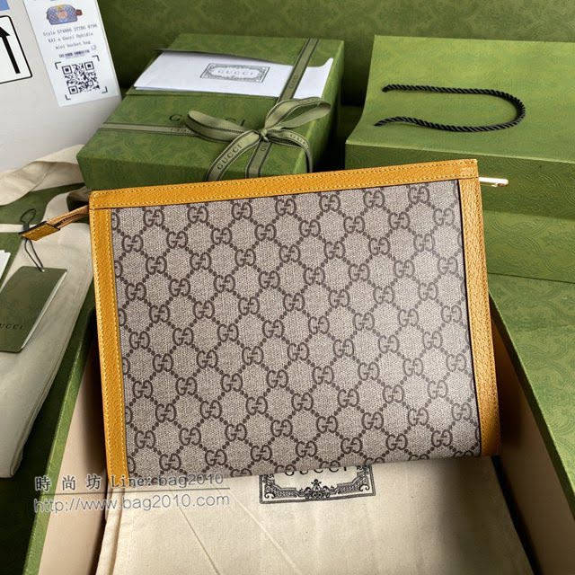 Gucci顶级男女包包 古驰Ophidia Web泰迪熊手拿包 660513  gdj1639